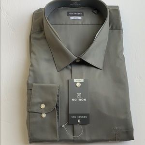 Van Heusen Tall Fit Grey Dress Shirt - 20(35-36)